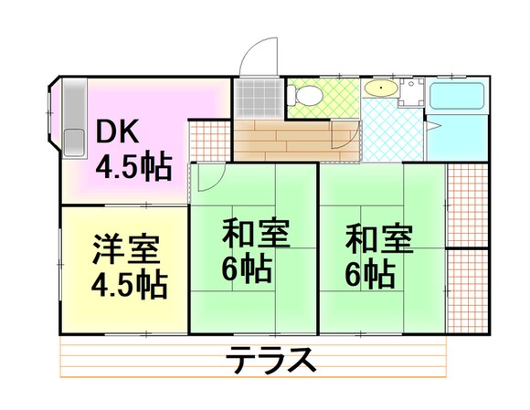 南江間菊地貸家の物件間取画像